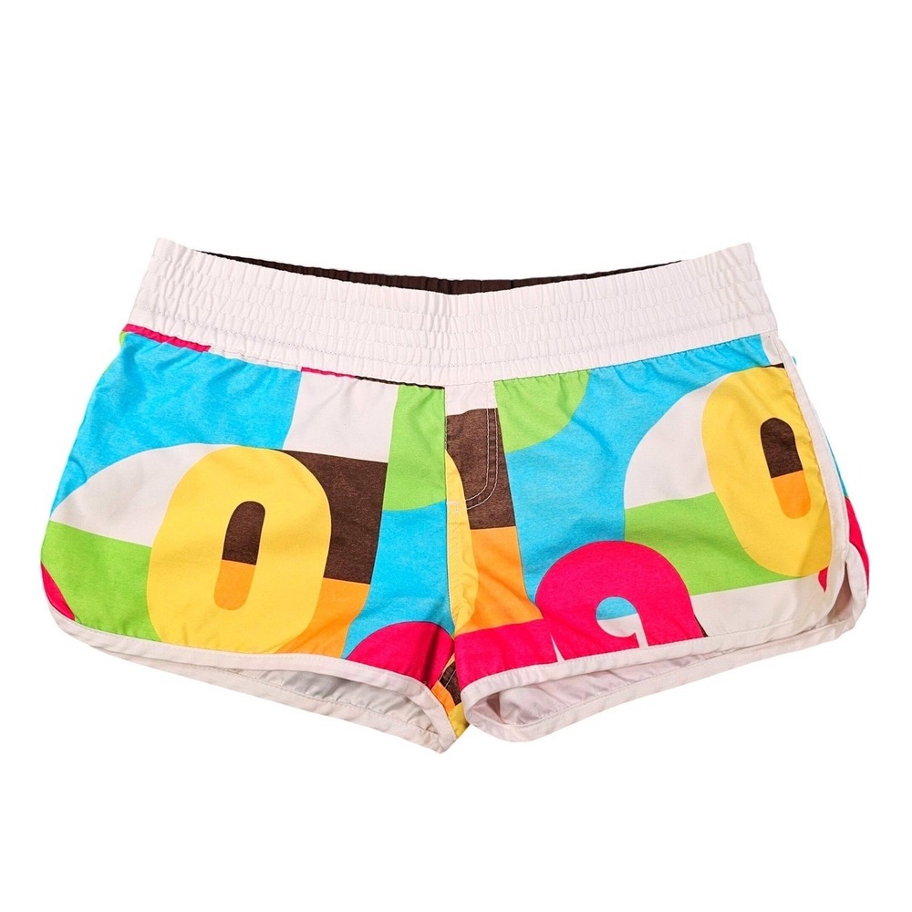 Vintage Roxy Womens Multi Color Geometric Print Board Shorts Y2K Size 13 L600493
